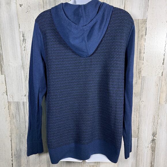 Smartwool Hoodie M | Navy Thermal Knit | Merino Wool Blend | MSRP $140 - Picture 2 of 7